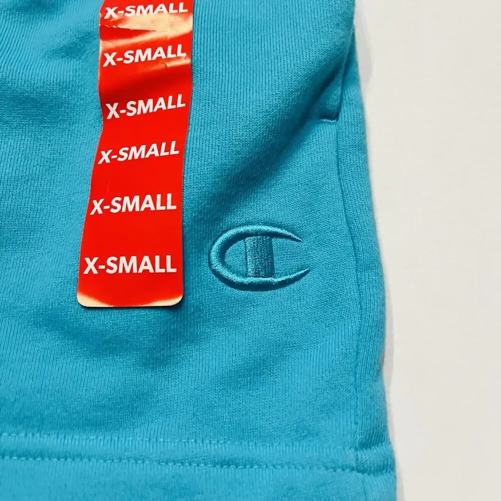 Champion Women's X-Small Shorts French Terry Shorts Athleticwear Teal Green - Picture 3 of 5